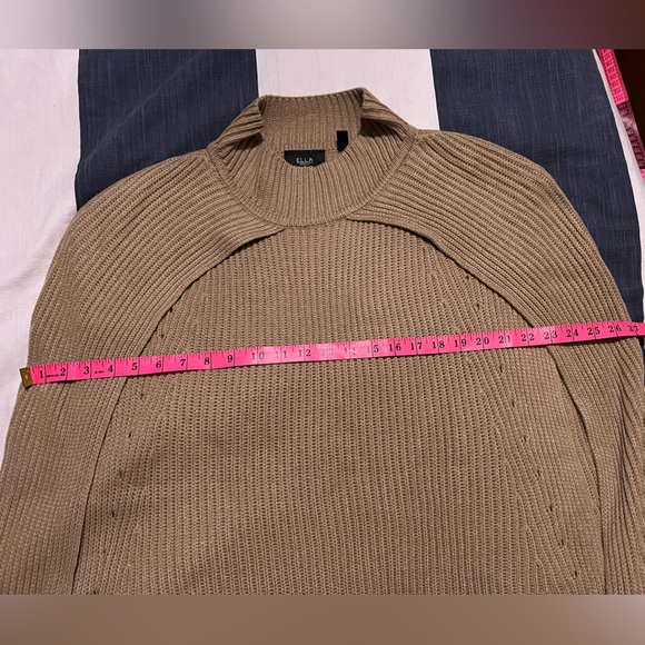 Ella Rafaella Plus Rib-Knit Poncho Sweater 1X-2X - Picture 10 of 10